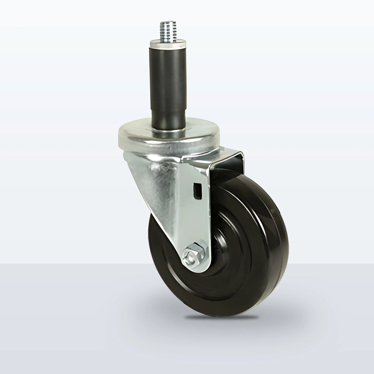 4" Hard Rubber Expansion Stem Caster, 300 lb Capacity - Plain