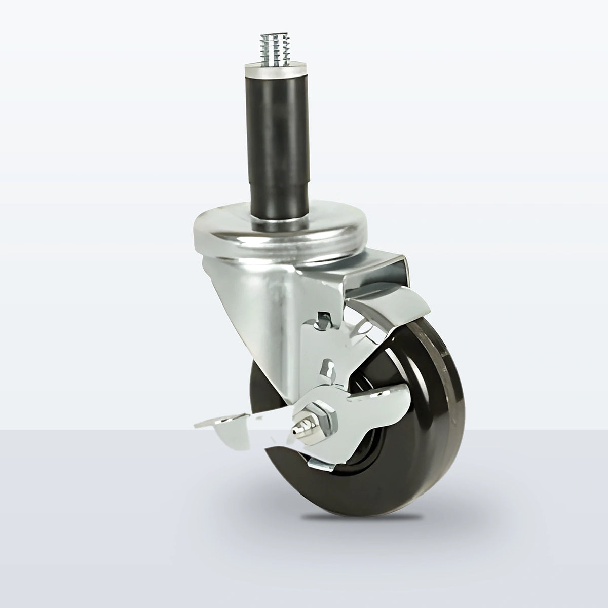 3-1/2" Phenolic Expansion Stem Caster, 350 lb Capacity - Plain with Top Hat Bushings