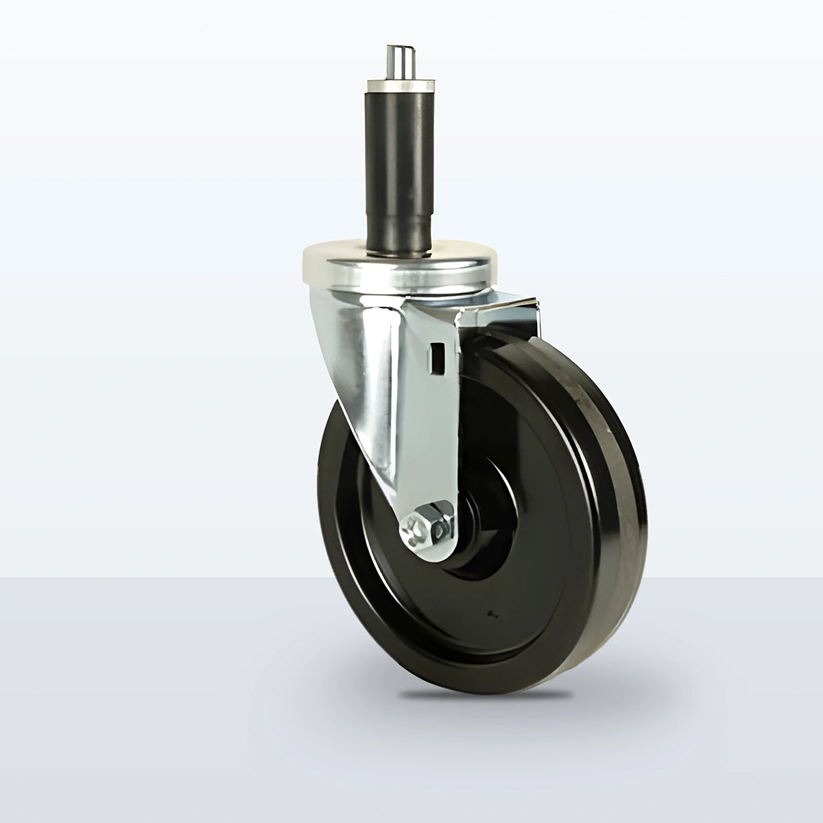 5" Phenolic Expansion Stem Caster, 350 lb Capacity - Plain with Top Hat Bushings