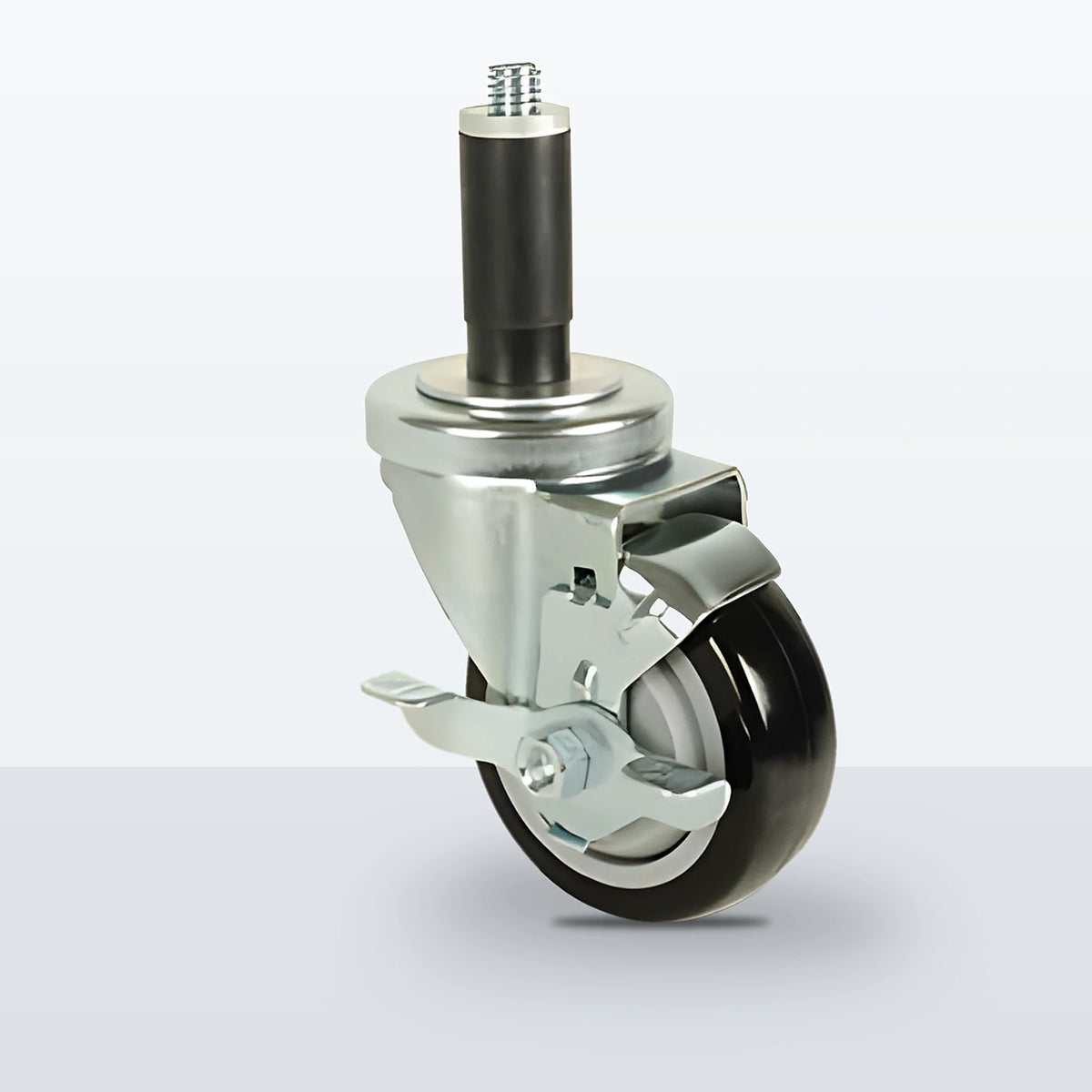 3" Polyurethane on Polypropylene Expansion Stem Caster, 250 lb Capacity - Ball Bearing