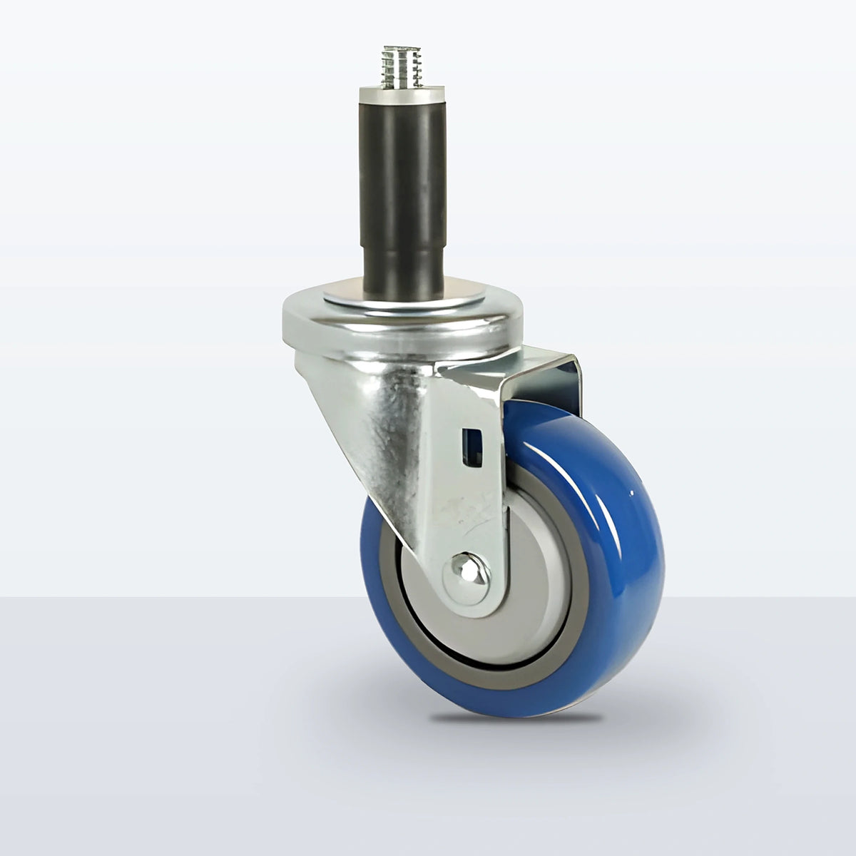 3-1/2" Polyurethane on Polypropylene Expansion Stem Caster, 250 lb Capacity - Ball Bearing