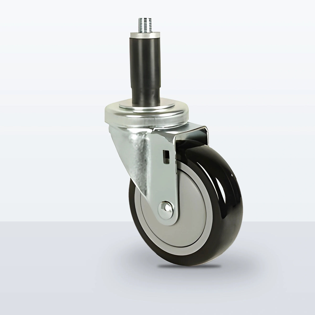 4" Polyurethane on Polypropylene Expansion Stem Caster, 300 lb Capacity - Ball Bearing
