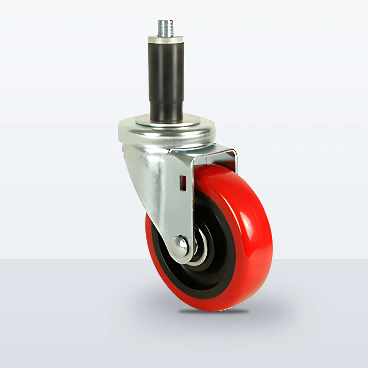 4" Polyurethane on Polypropylene Expansion Stem Caster, 300 lb Capacity - Ball Bearing