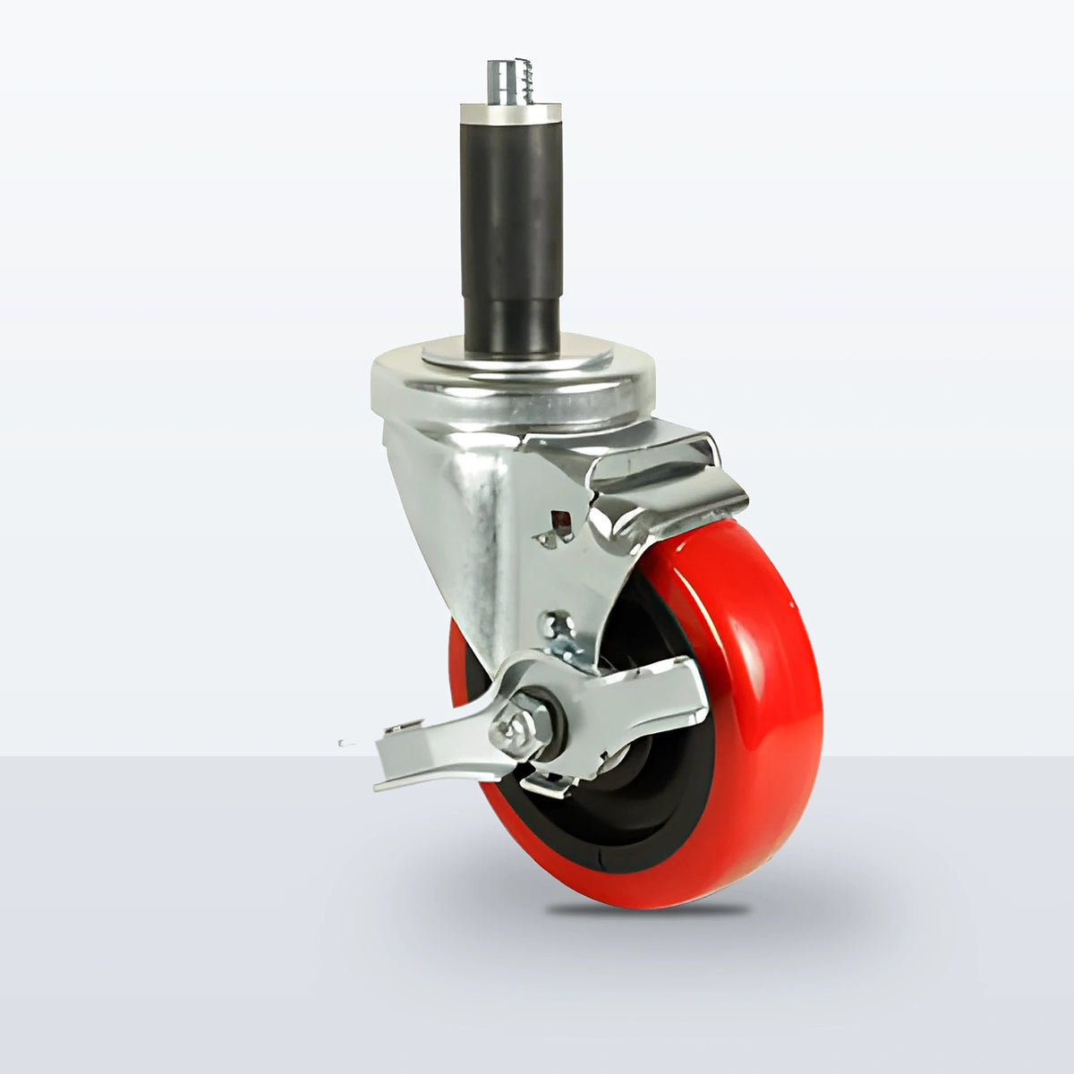 4" Polyurethane on Polypropylene Expansion Stem Caster, 300 lb Capacity - Ball Bearing