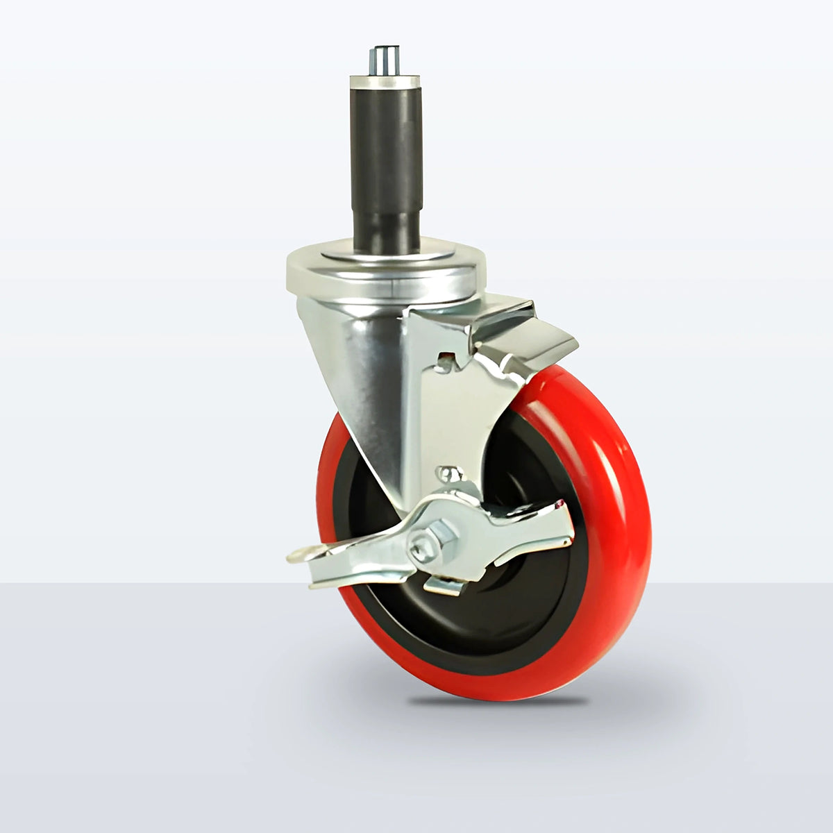 5" Polyurethane on Polypropylene Expansion Stem Caster, 300 lb Capacity - Ball Bearing