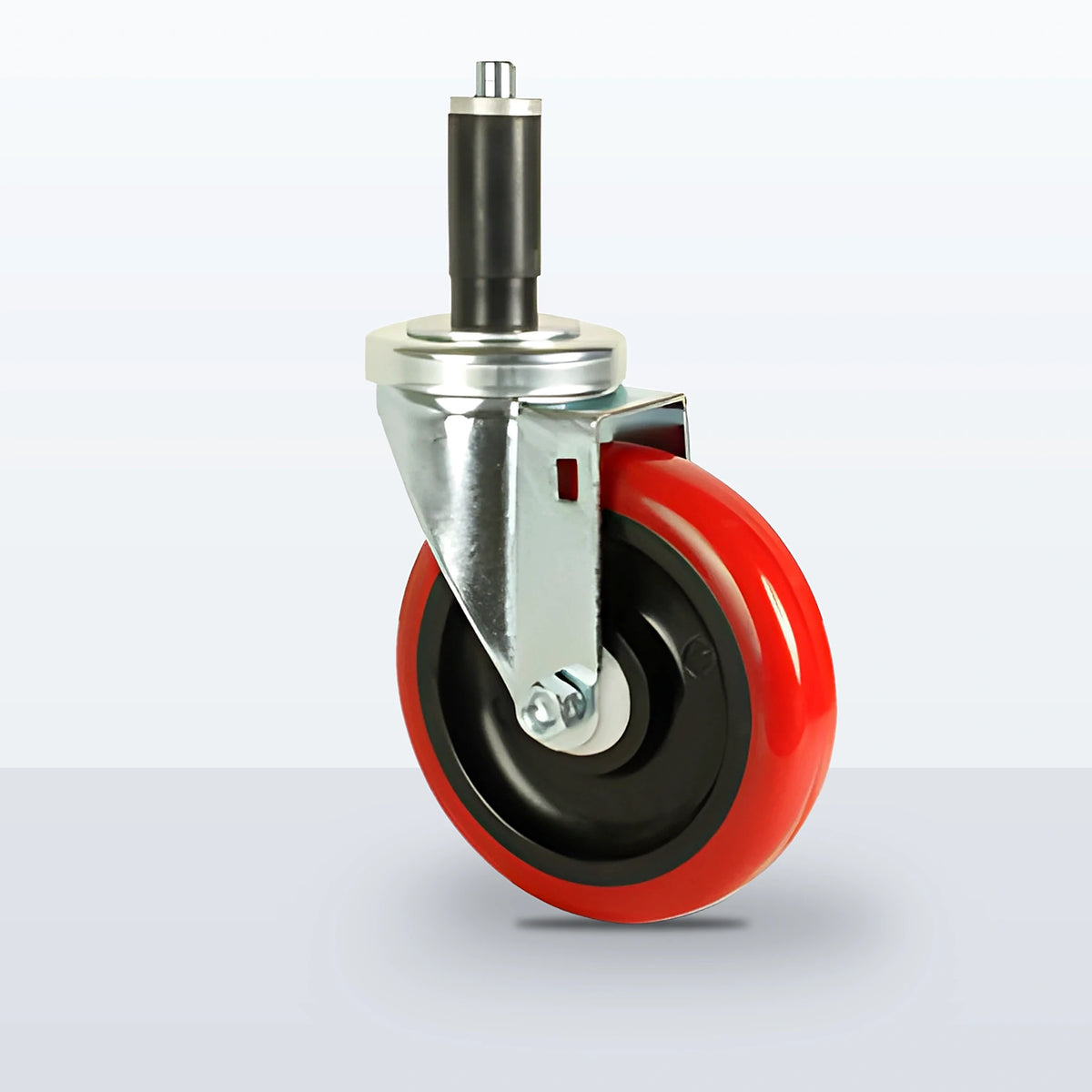 5" Polyurethane on Polypropylene Expansion Stem Caster, 300 lb Capacity - Delrin with Steel Bushing