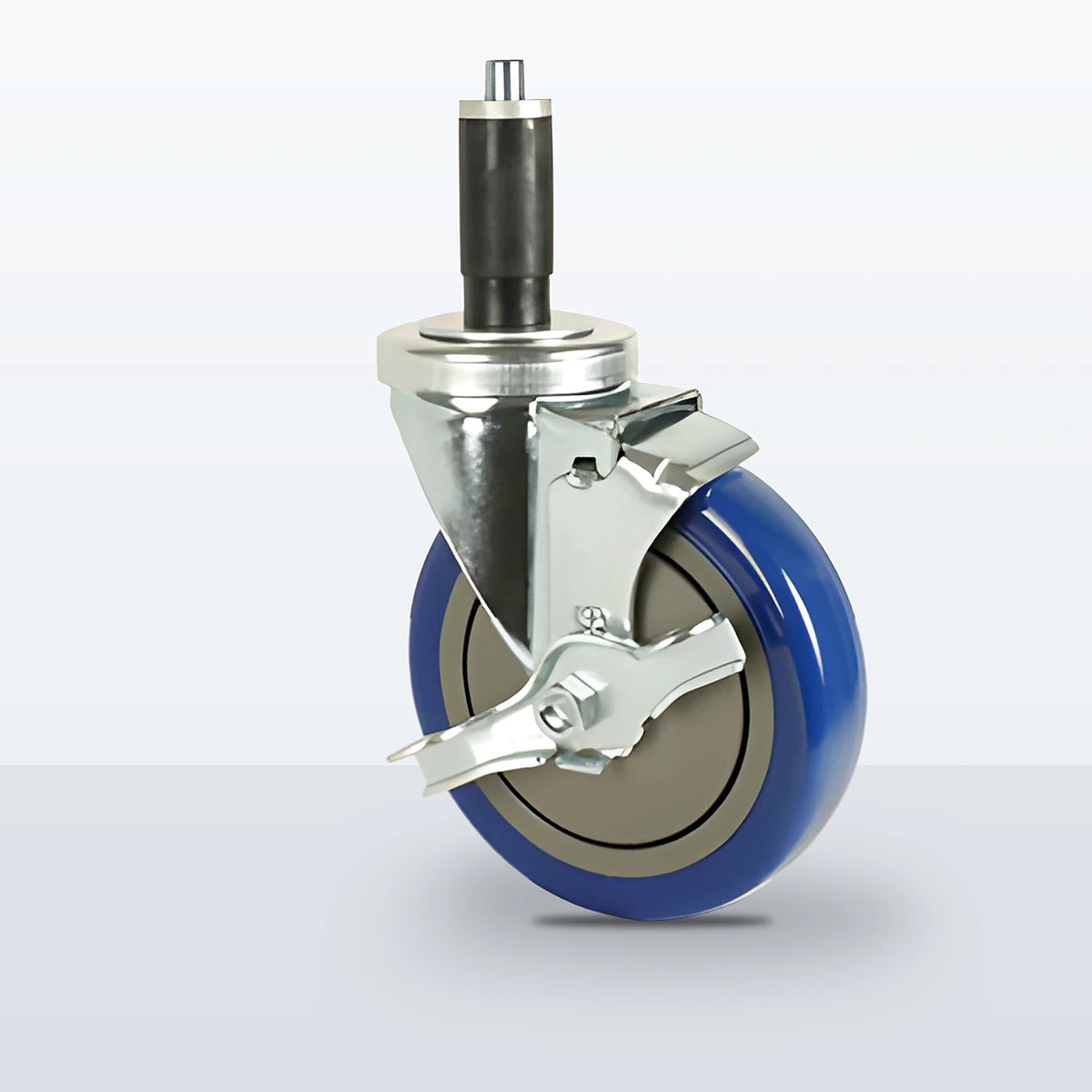 5" Polyurethane on Polypropylene Expansion Stem Caster, 300 lb Capacity - Ball Bearing