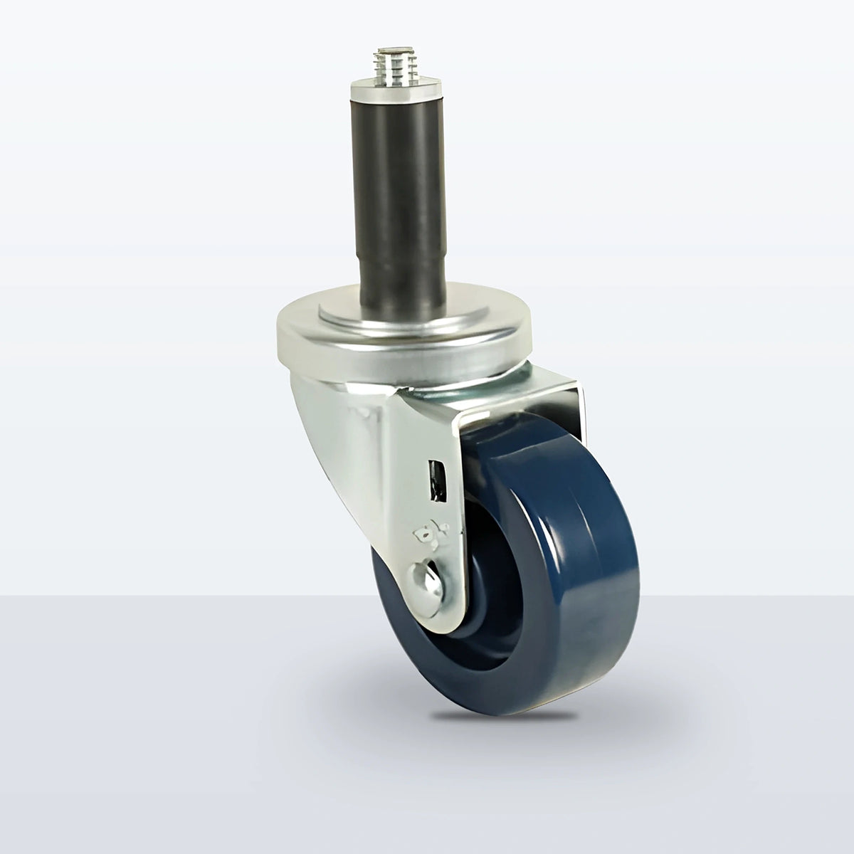 3" Solid Polyurethane Expansion Stem Caster, 300 lb Capacity - Plain with Steel Bushing
