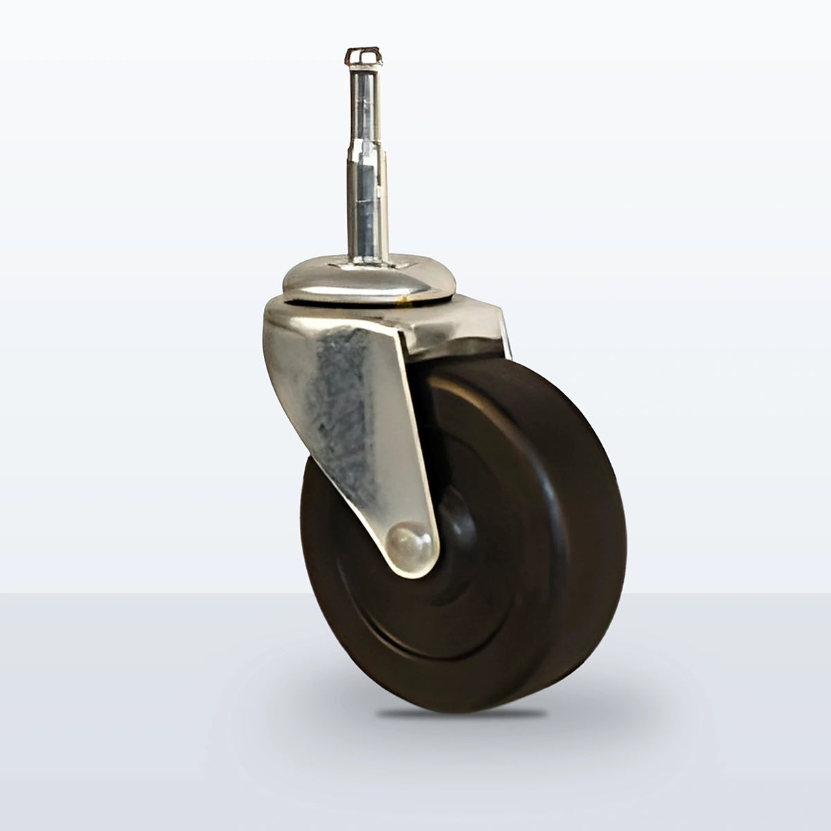 2-1/2" Hard Rubber Stem Caster, Grip Neck Stem 5/16 X 1-1/2, 95 lb Capacity - Plain