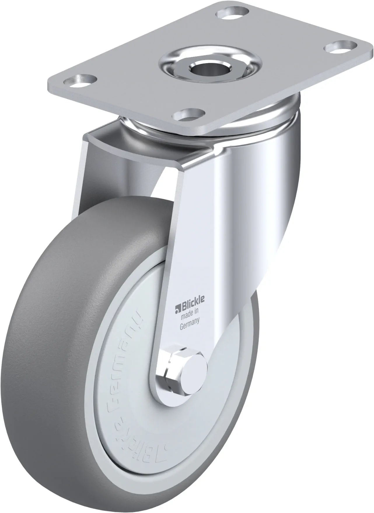 Light Duty 4" Plate TPU Swivel Caster Ball Bearing (910371)