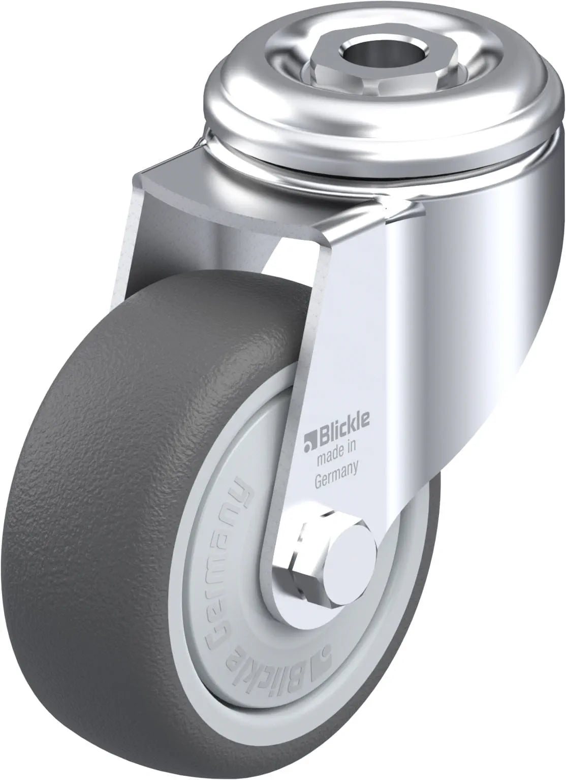 Light Duty 3-1/8" Hollow Kingpin TPU Swivel Caster Ball Bearing (754853)