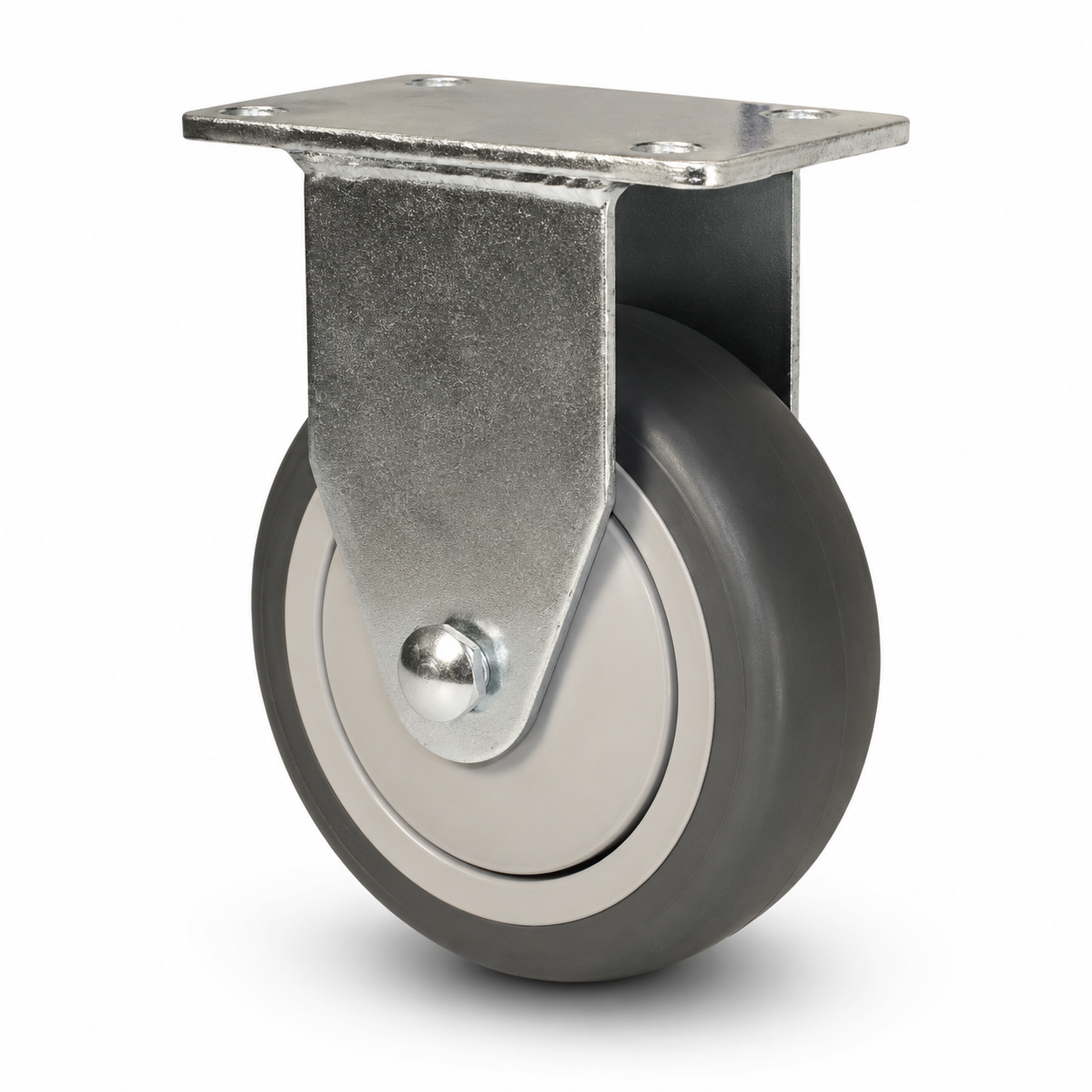 3" TPR Rigid, Top Plate, 210 lb Capacity