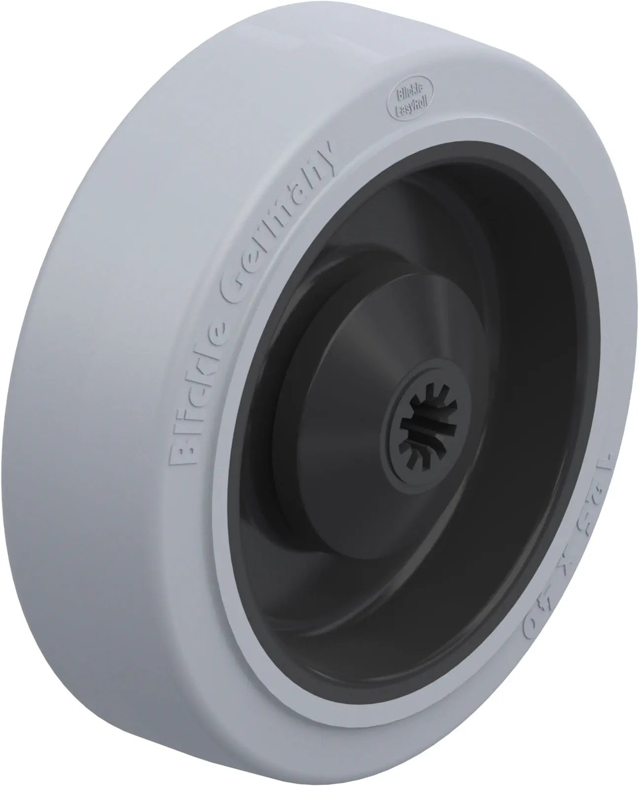 Premium Solid Rubber Gray Wheels