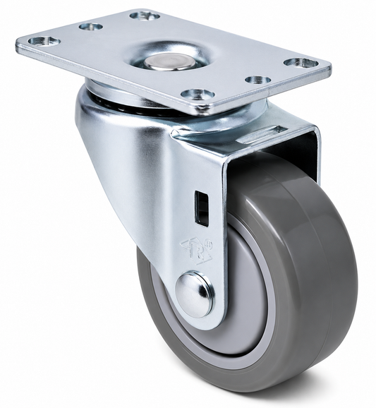 3" Polyurethane Swivel Caster, Top Plate, 250 lb Capacity