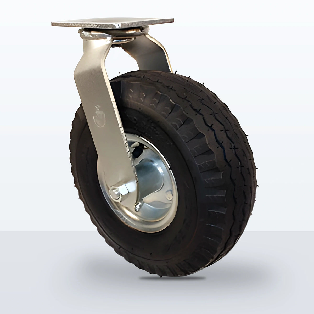 10" Pneumatic Caster, Top Plate, 350 lb Capacity - Ball Bearing