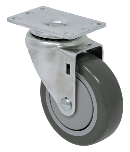 4" Polyurethane Swivel, Top Plate, 300 lb Capacity