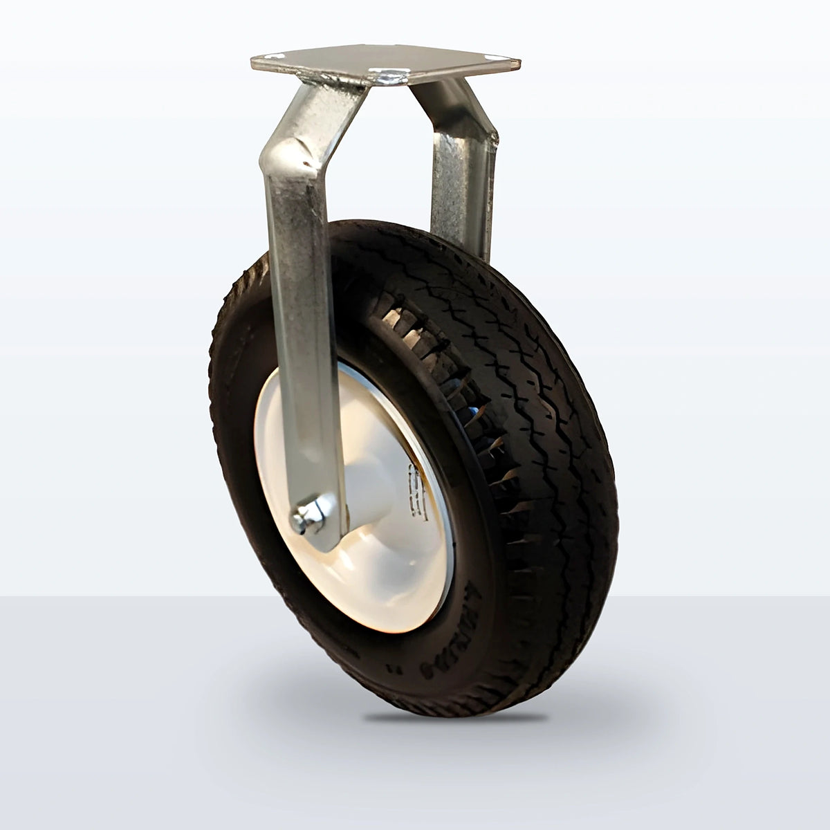 12" Pneumatic Caster, Top Plate, 500 lb Capacity - Ball Bearing