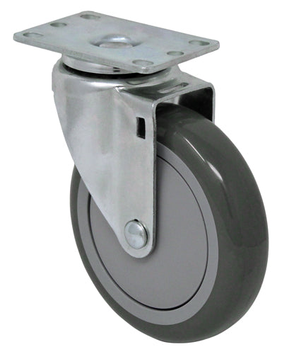 5" Polyurethane Swivel, Top Plate, 300 lb Capacity