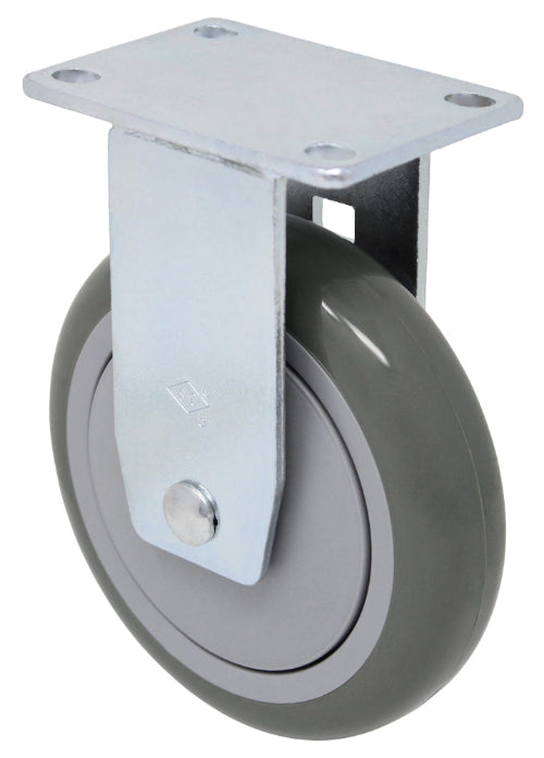 5" Polyurethane Rigid, Top Plate, 300 lb Capacity
