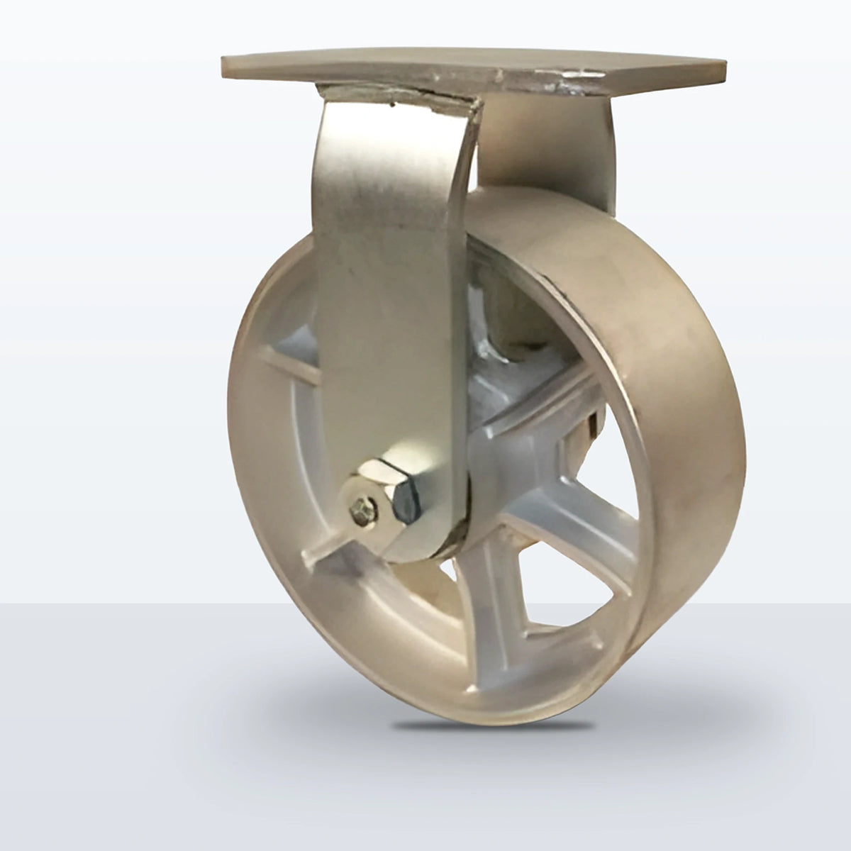 6" Cast Iron Caster, Top Plate, 2400 lb Capacity - Roller Bearing