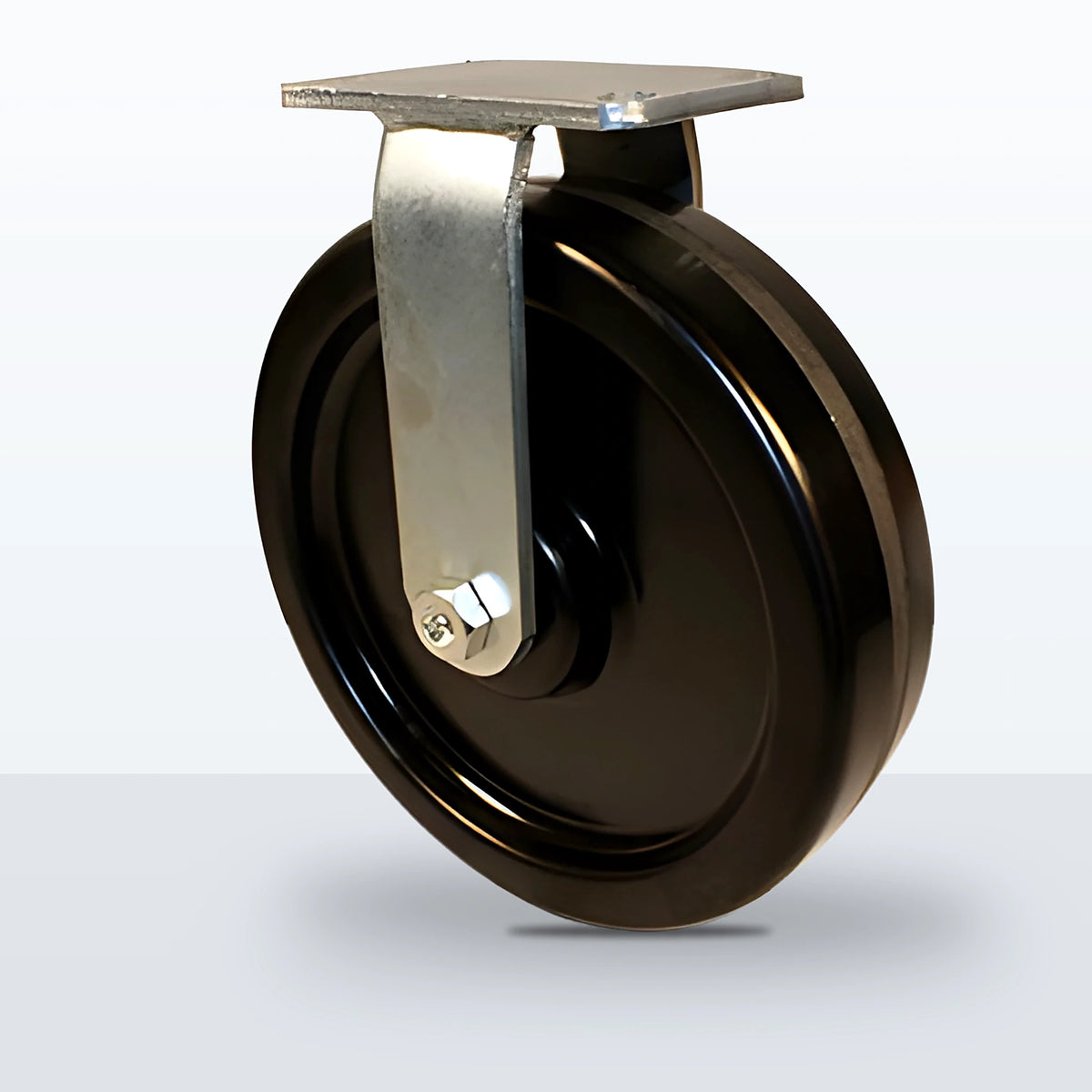 12" Phenolic Caster, Top Plate, 2400 lb Capacity - Roller Bearing