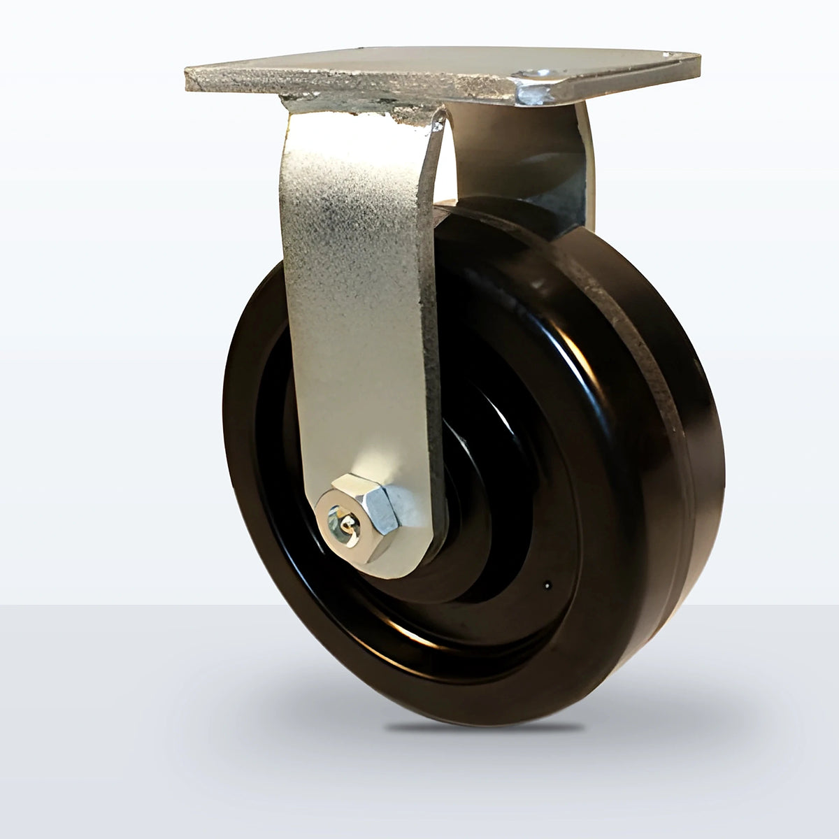 8" Phenolic Caster, Top Plate, 2400 lb Capacity - Roller Bearing