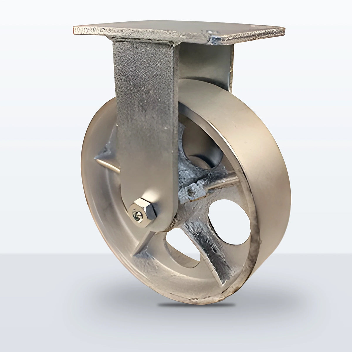 10" Cast Iron Caster, Top Plate, 2500 lb Capacity - Roller Bearing