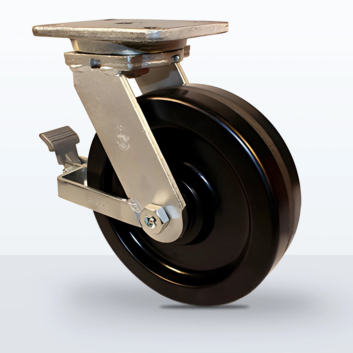 10" Phenolic Caster, Top Plate, 2900 lb Capacity - Roller Bearing
