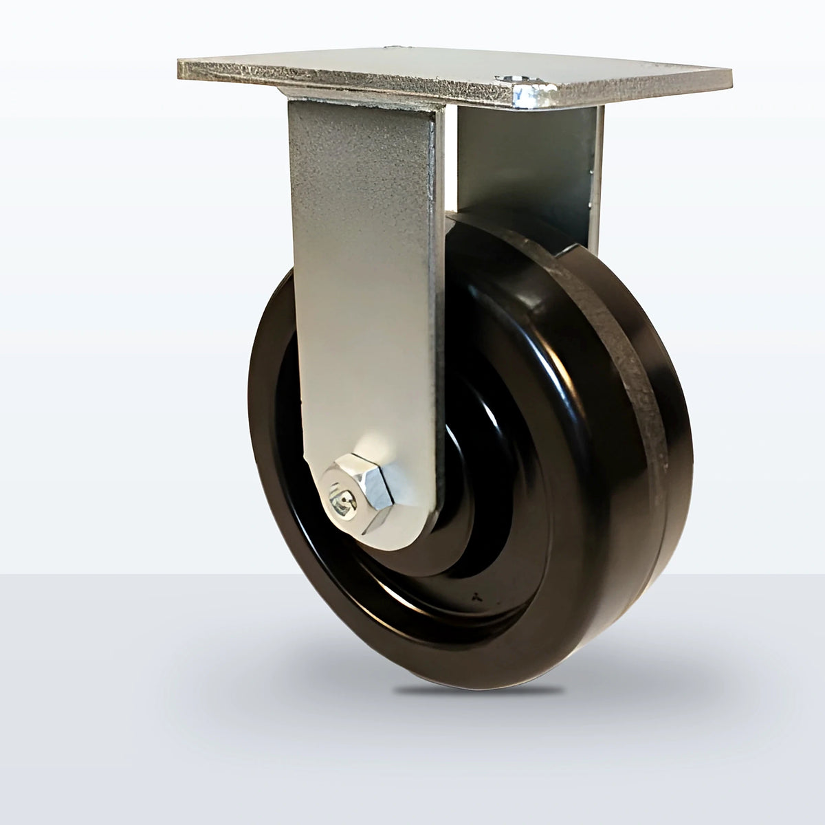 8" Phenolic Caster, Top Plate, 2500 lb Capacity - Roller Bearing