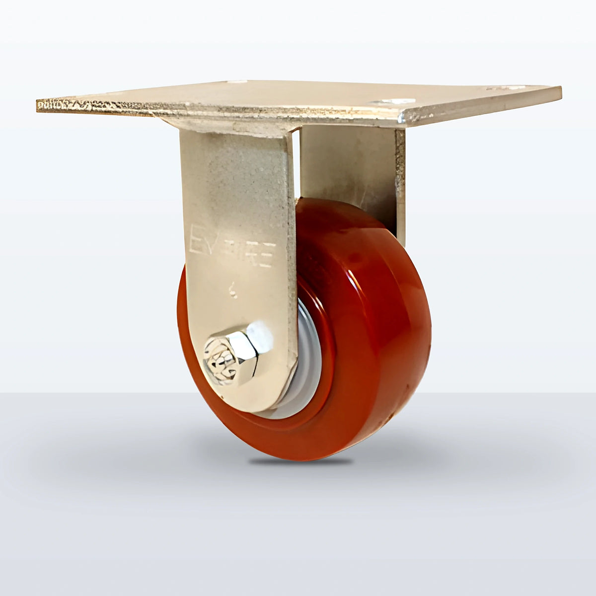 4" Polyurethane on Polypropylene Caster, Top Plate, 600 lb Capacity - Roller Bearing