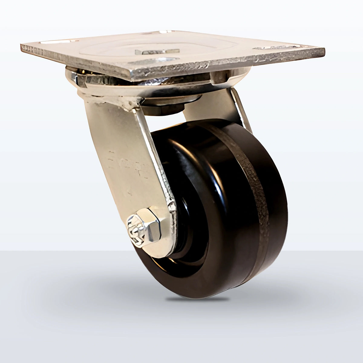 4" Phenolic Caster, Top Plate, 800 lb Capacity - Roller Bearing