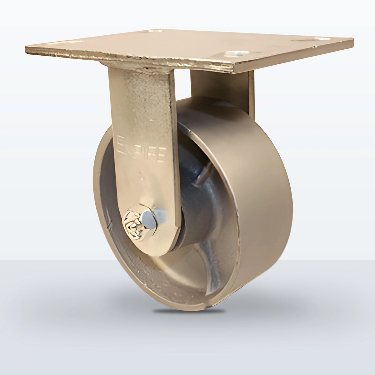 5" Cast Iron Caster, Top Plate, 1000 lb Capacity - Roller Bearing