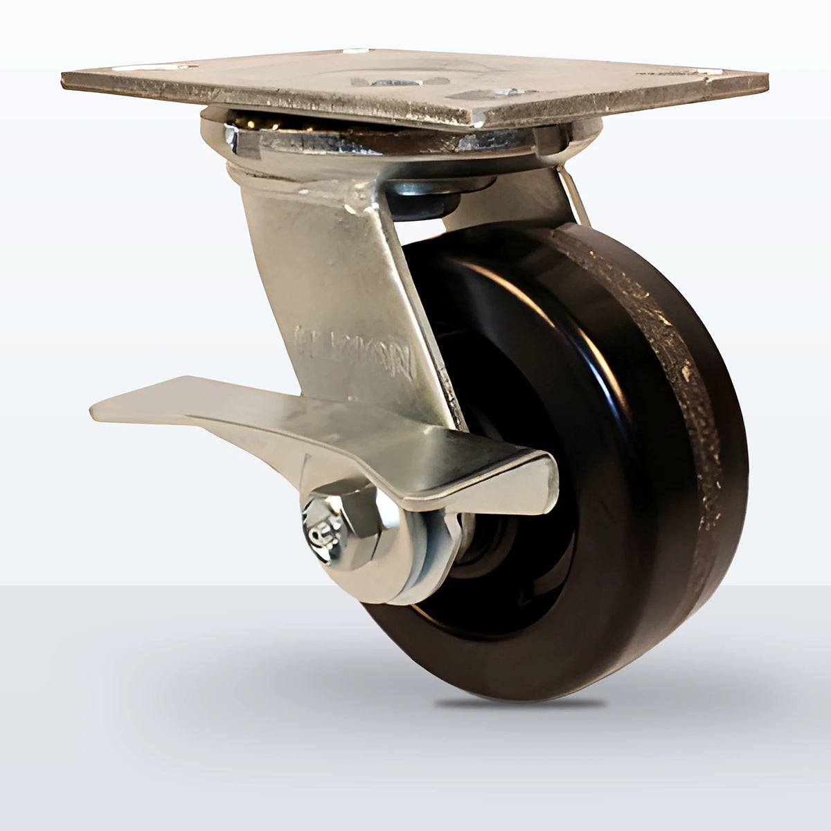 5" Phenolic Caster, Top Plate, 1000 lb Capacity - Roller Bearing