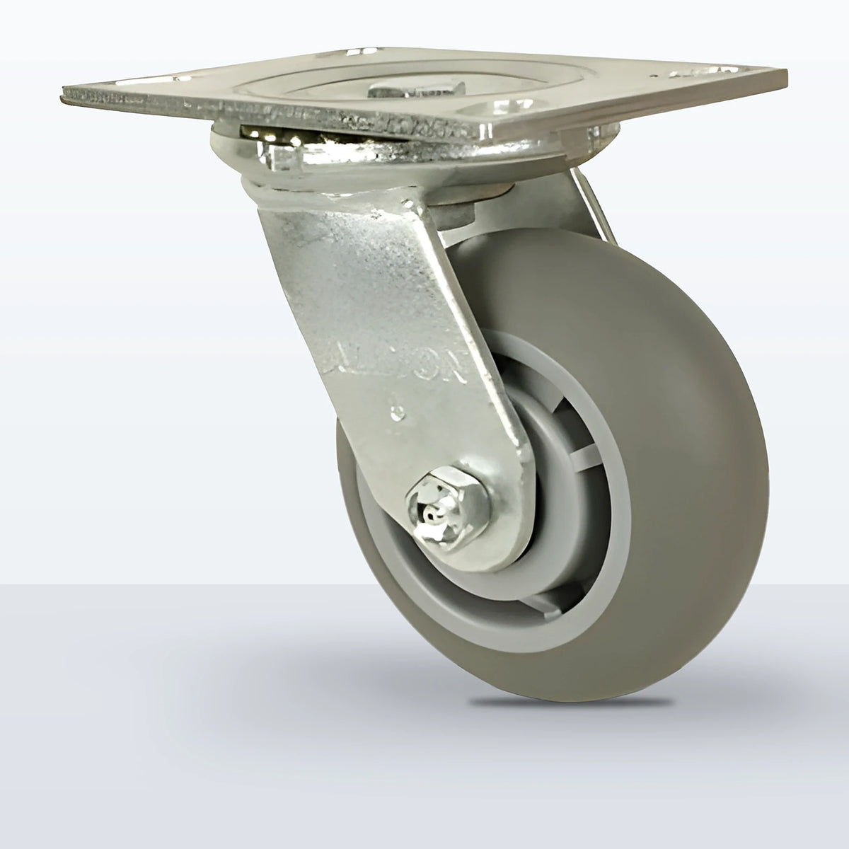 5" Thermoplastic Rubber Caster, Top Plate, 350 lb Capacity - Roller Bearing