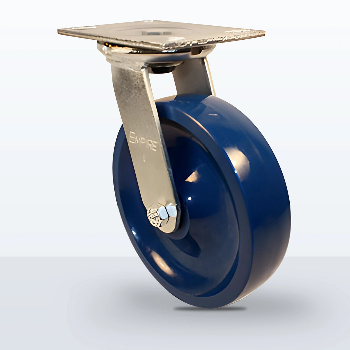 8" Solid Polyurethane Caster, Top Plate, 1000 lb Capacity - Roller Bearing