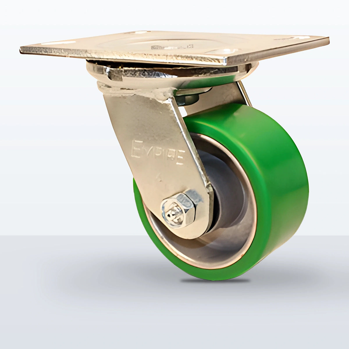 4" Polyurethane on Aluminum Caster, Top Plate, 800 lb Capacity - Roller Bearing