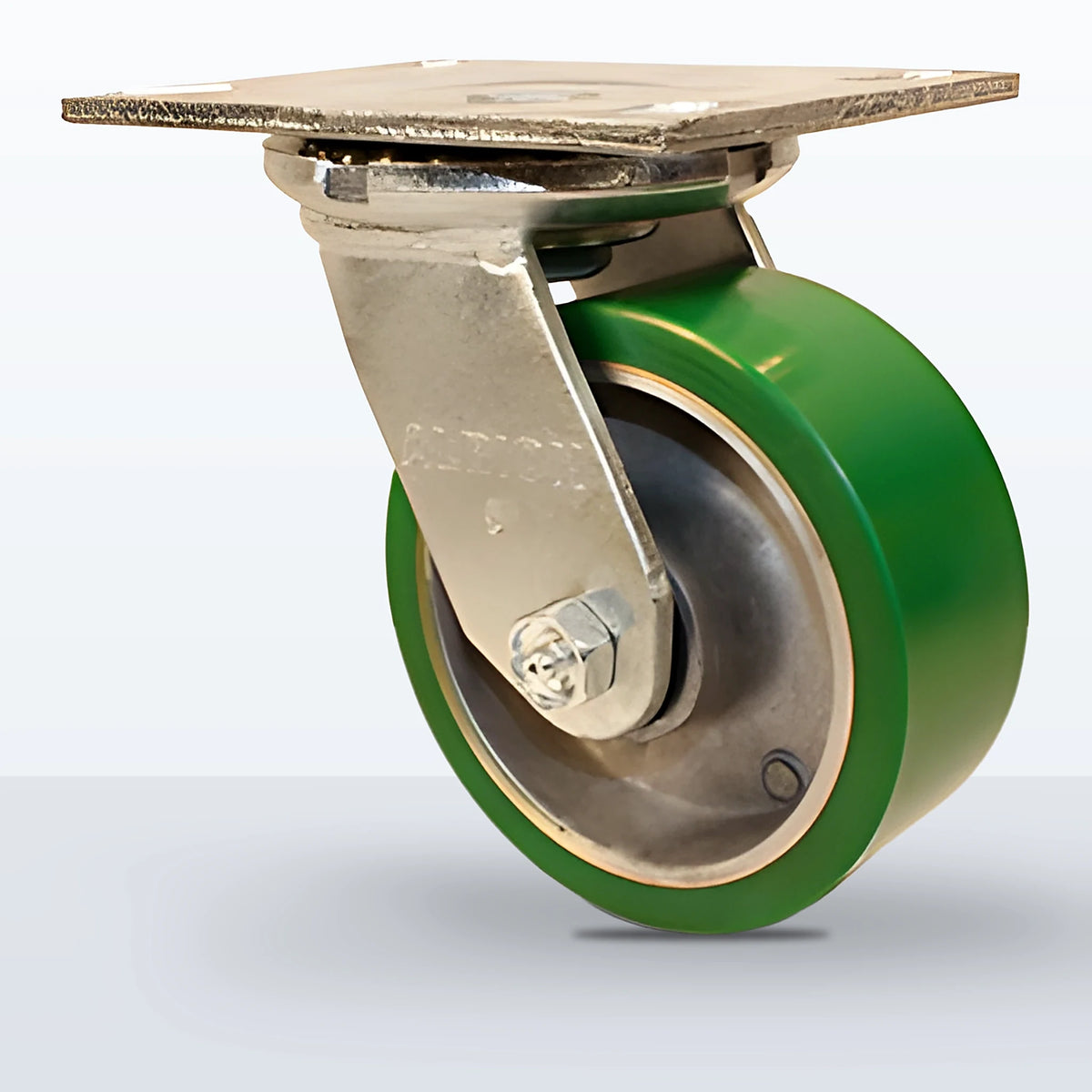 5" Polyurethane on Aluminum Caster, Top Plate, 900 lb Capacity - Roller Bearing