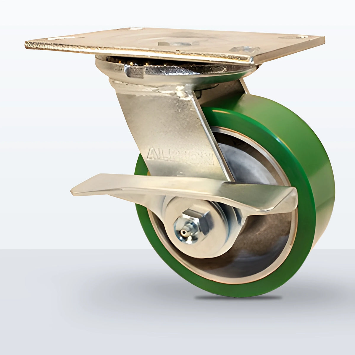 5" Polyurethane on Aluminum Caster, Top Plate, 900 lb Capacity - Roller Bearing