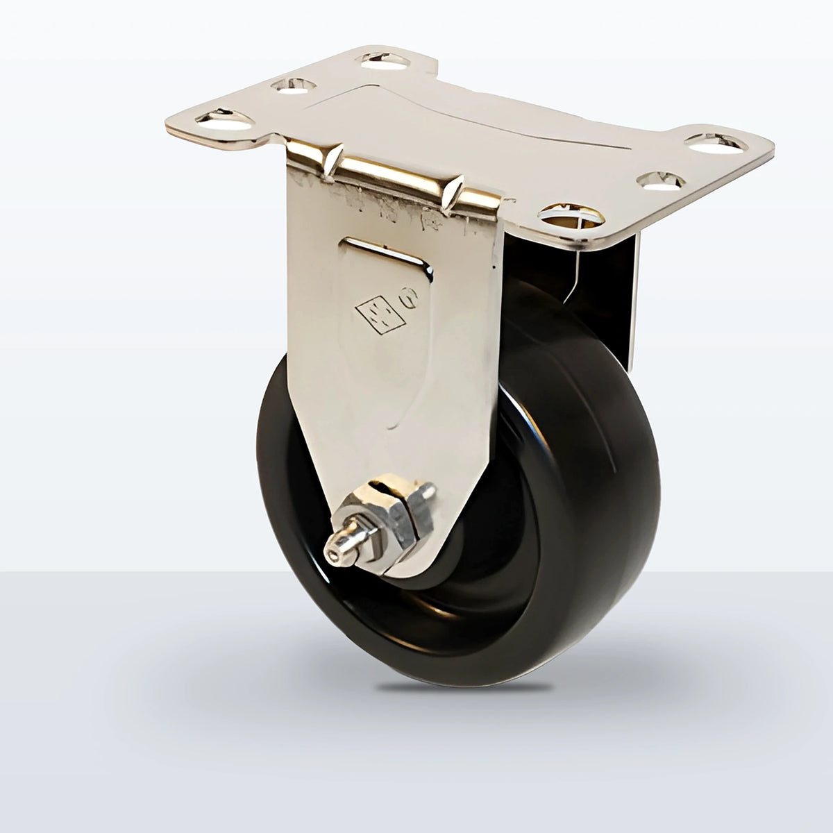 Stainless Steel 3" Polyolefin Caster, Top Plate, 250 lb Capacity - Plain