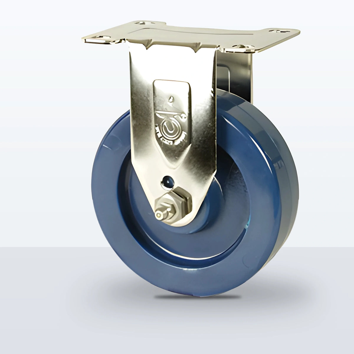 Stainless Steel 4" Solid Polyurethane Caster, Top Plate, 350 lb Capacity - Plain with Stainless Steel Bushing