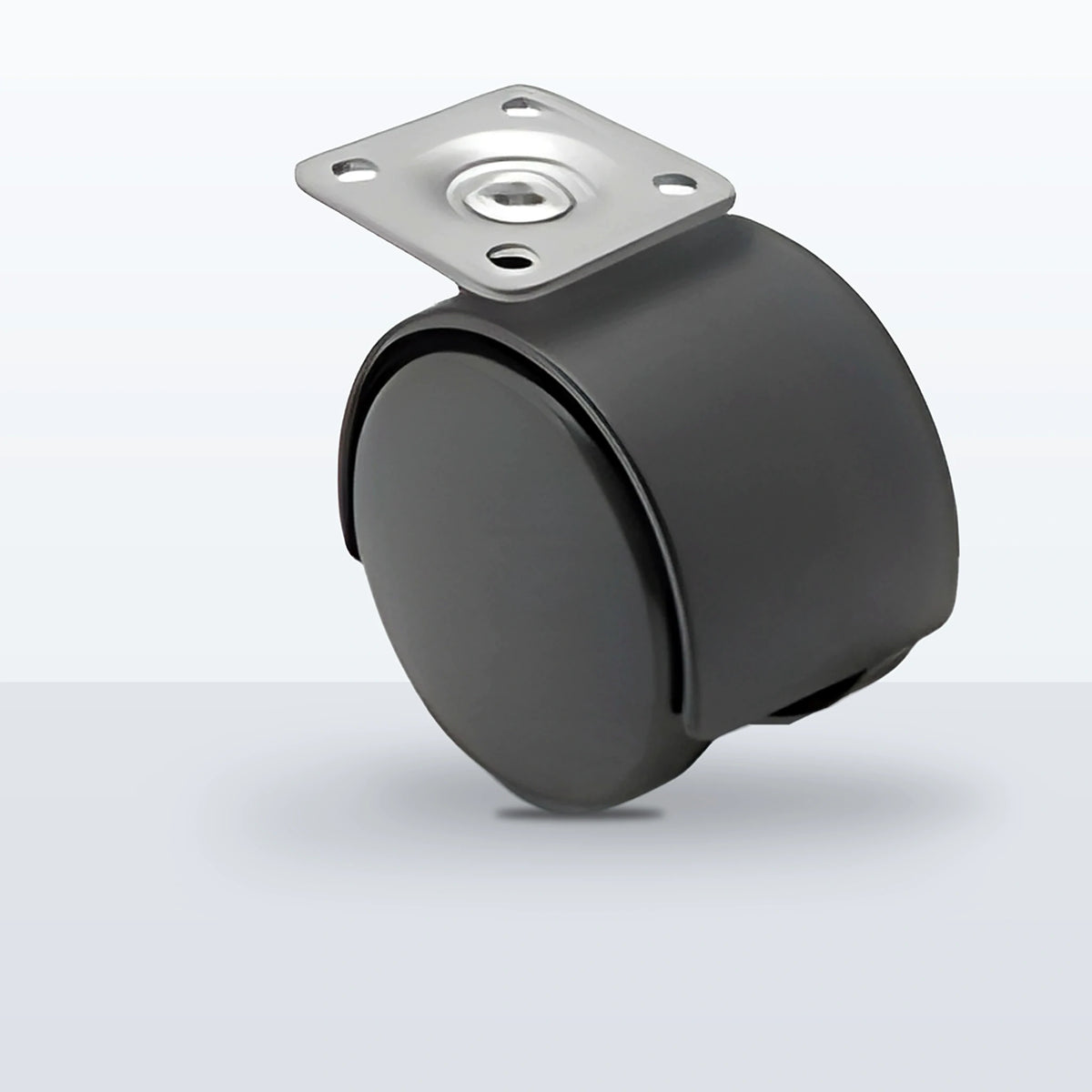 Premium Twin Wheel Caster, 50MM (1.9685") Wheel, Top Plate, 75 lb Capacity