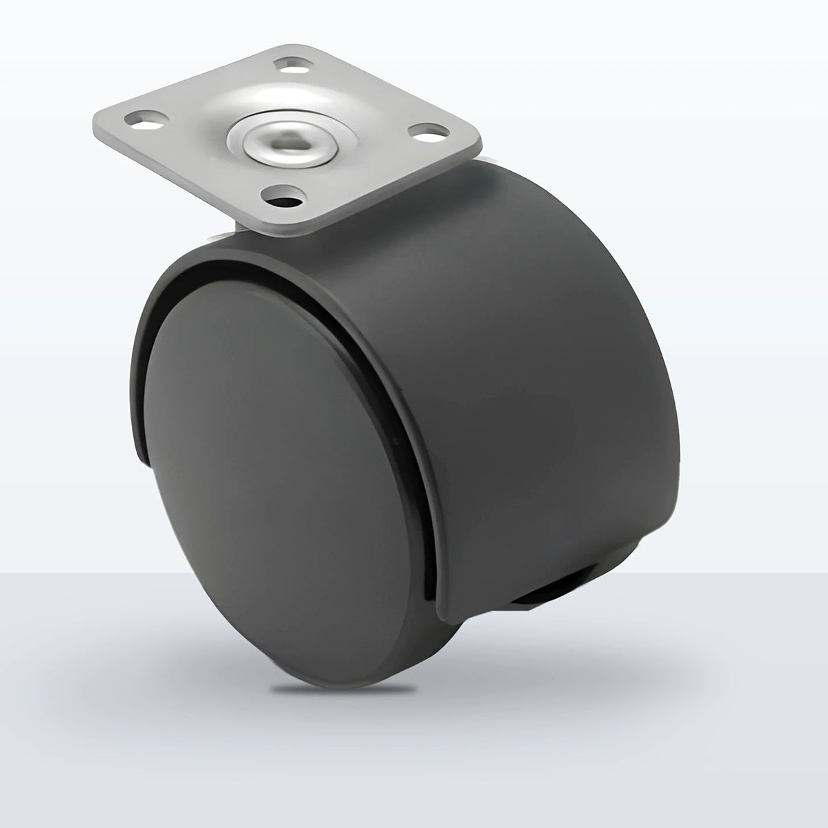 Premium Twin Wheel Caster, 50MM (1.9685") Wheel, Top Plate, 75 lb Capacity