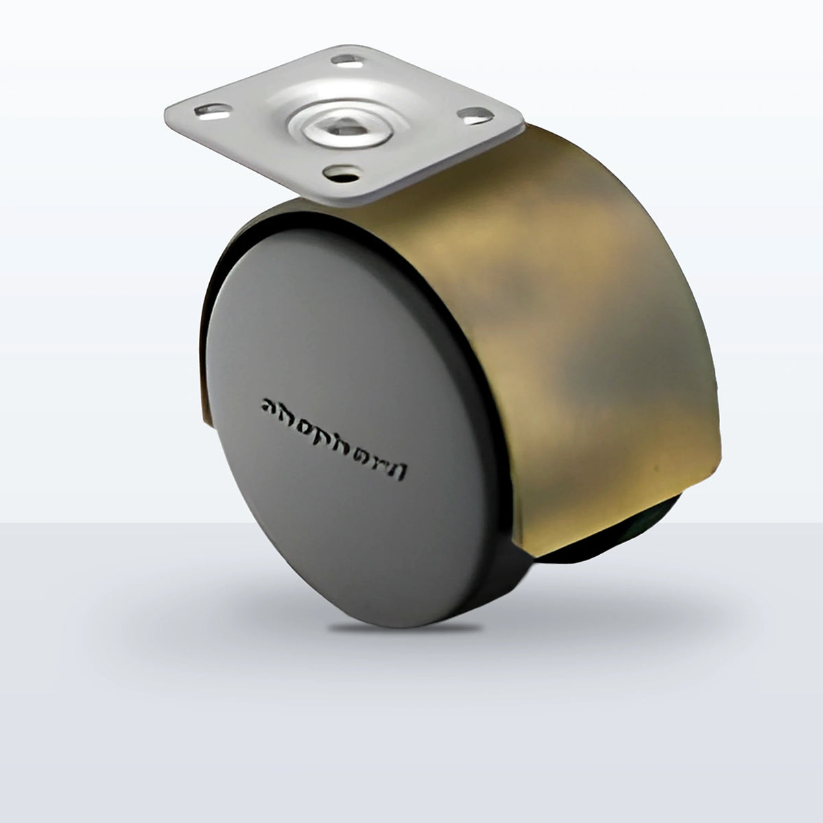 Premium Twin Wheel Caster, 50MM (1.9685") Wheel, Top Plate, 75 lb Capacity, 1-3/16" X 2" Plate