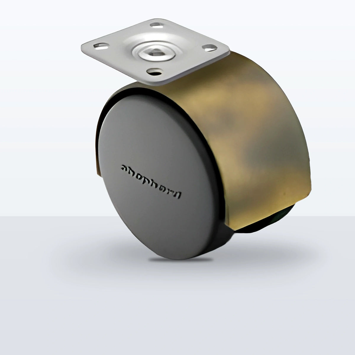 Premium Twin Wheel Caster, 50MM (1.9685") Wheel, Top Plate, 75 lb Capacity, 1-3/16" X 2" Plate