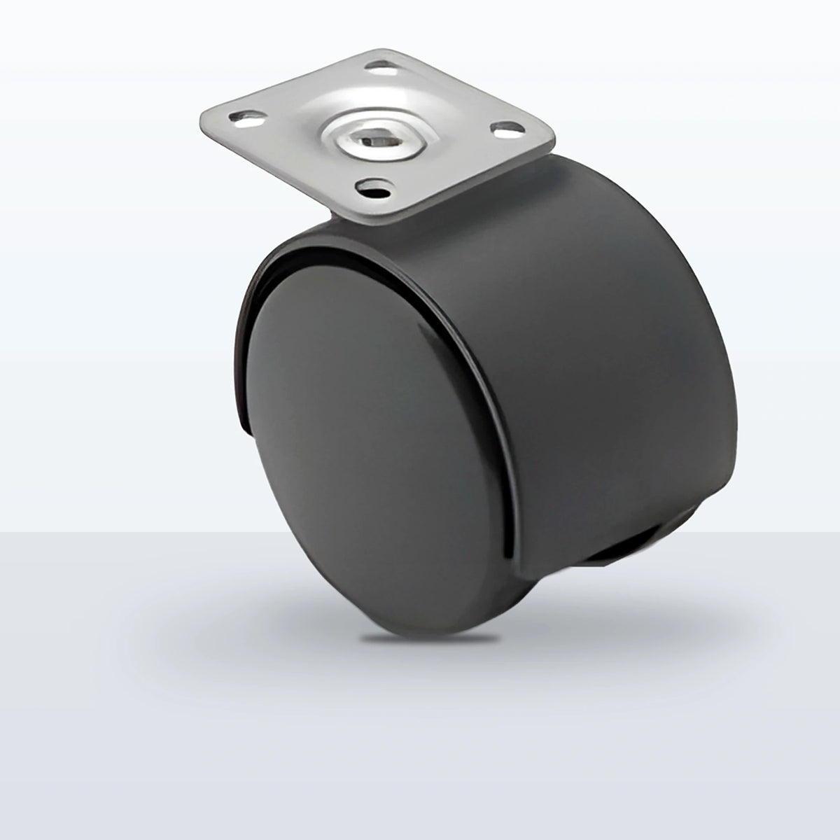 Economy Twin Wheel Caster, 52MM (1.9685") Wheel, Top Plate, 75 lb Capacity