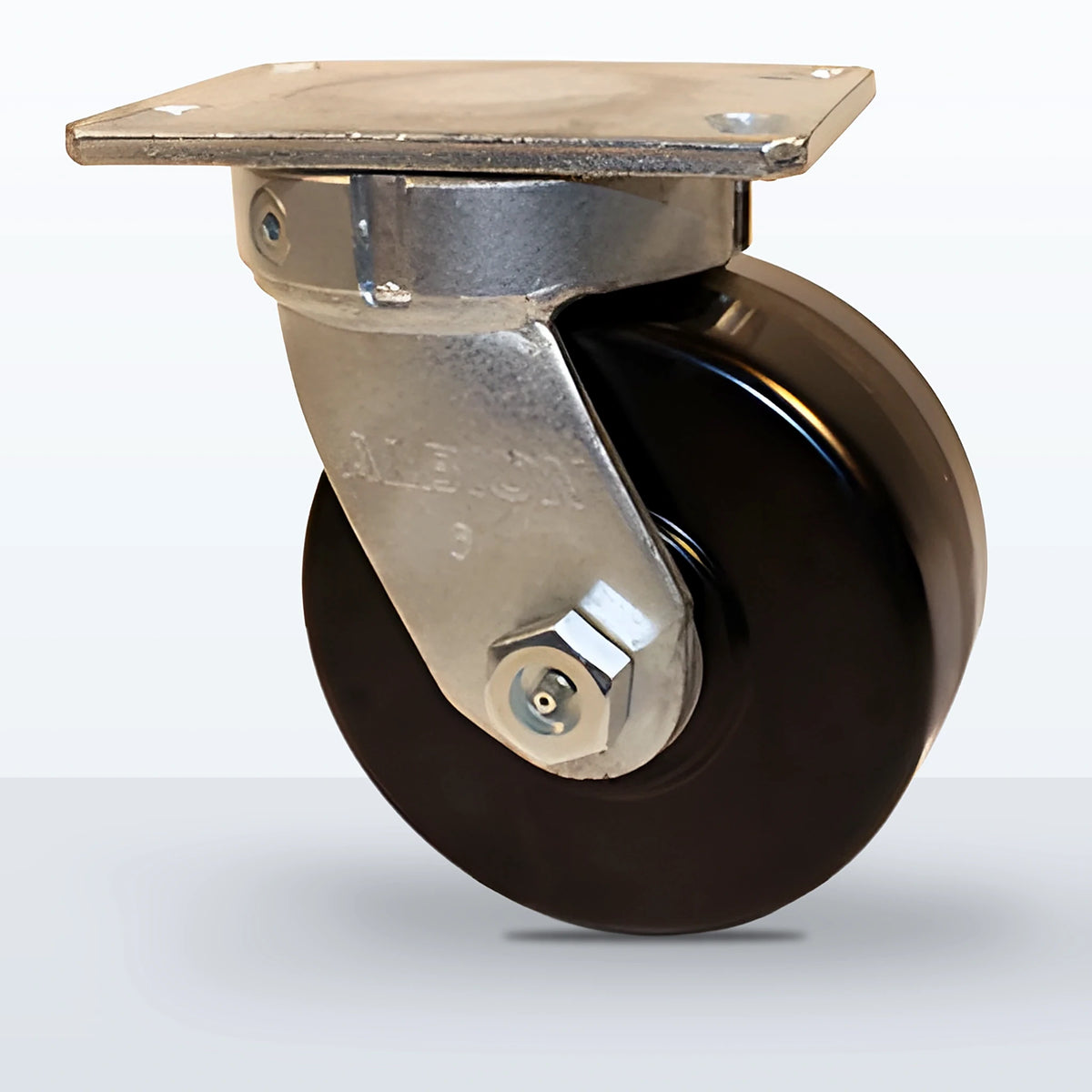 6" Phenolic Caster, Top Plate, 2000 lb Capacity - Roller Bearing, 4-1/2 X 6-1/4 Plate