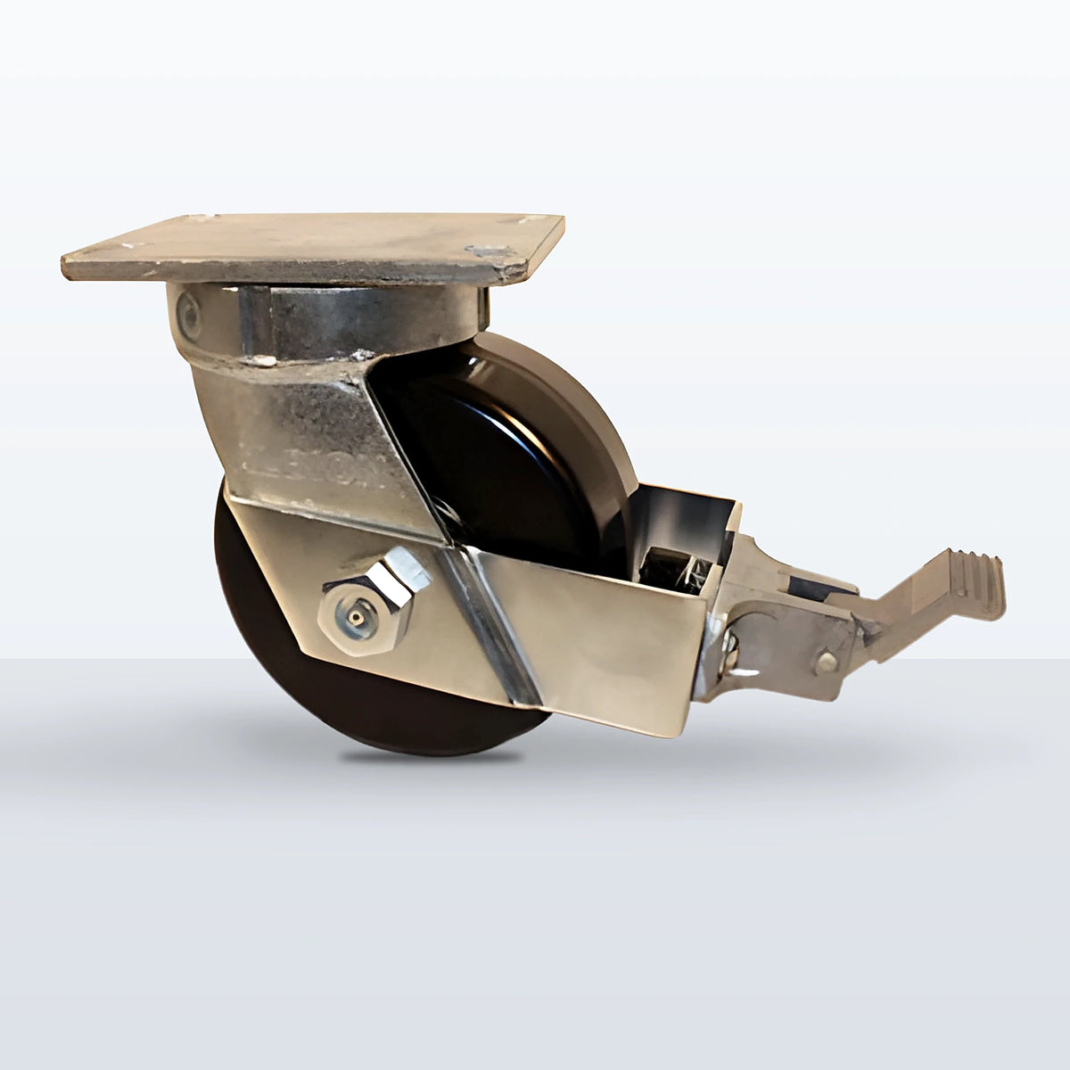 6" Phenolic Caster, Top Plate, 2000 lb Capacity - Roller Bearing, 4-1/2 X 6-1/4 Plate