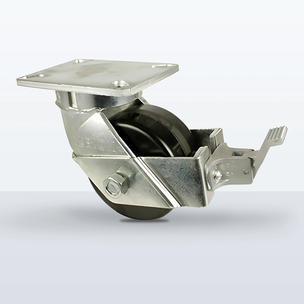 6" Phenolic Caster, Top Plate, 2000 lb Capacity - Roller Bearing, 5-1/4 X 7-1/4 Plate, 8" Overall Height
