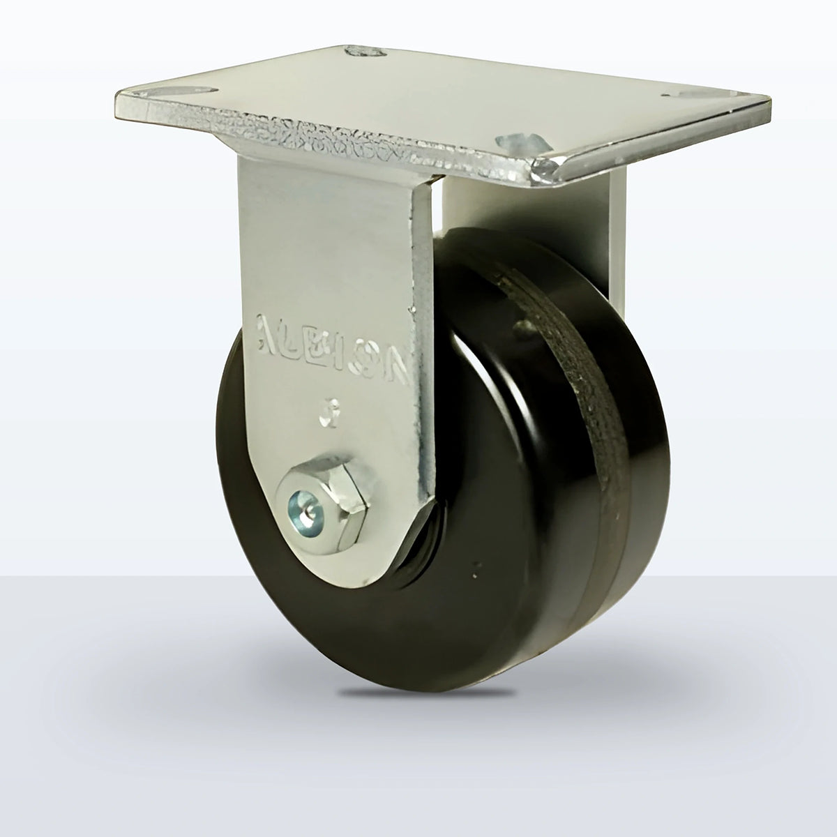 6" Phenolic Caster, Top Plate, 2000 lb Capacity - Roller Bearing, 5-1/4 X 7-1/4 Plate, 8" Overall Height