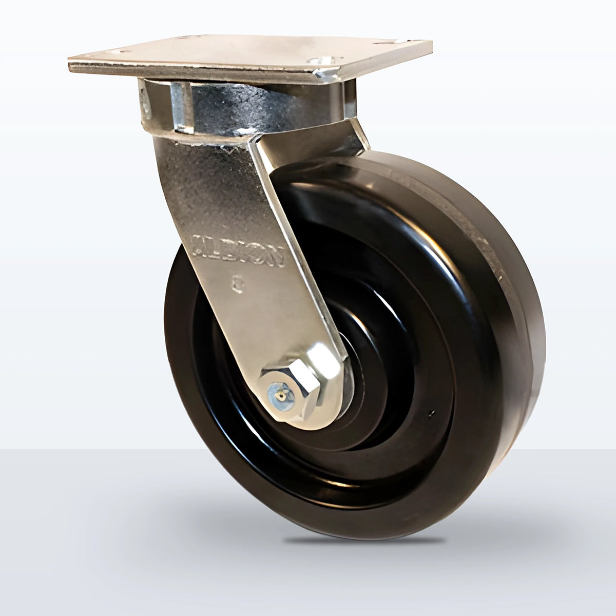 8" Phenolic Caster, Top Plate, 2500 lb Capacity - Roller Bearing, 4-1/2 X 6-1/4 Plate